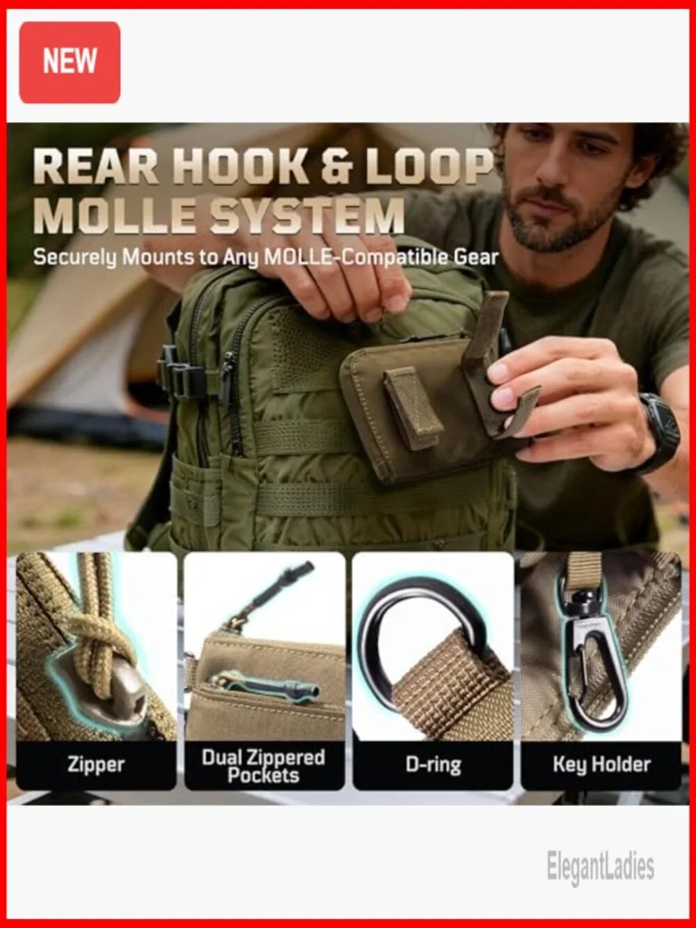 Slim Minimalist Coin Purse with Zipper Tactical Compact Money Bag Organizer